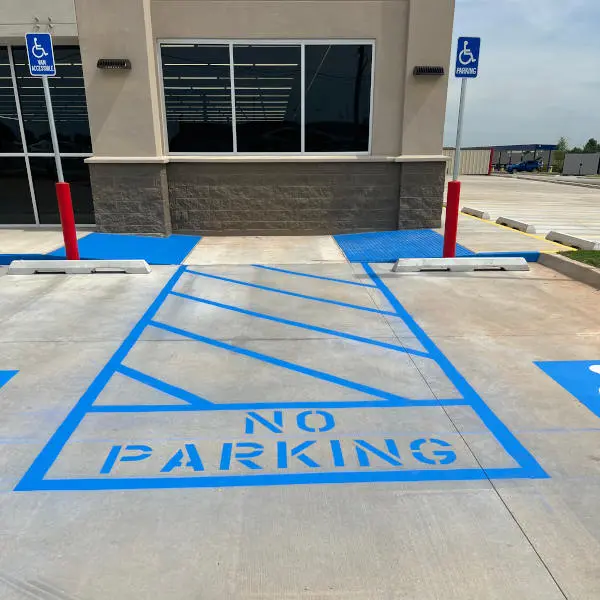 New no parking zone lines